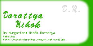 dorottya mihok business card